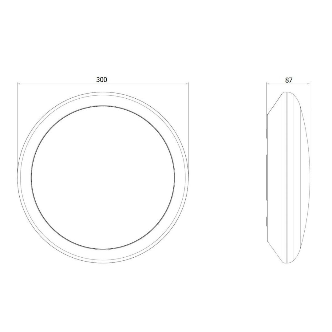 Vodotesna LED plafoniera z mikrovalovnim senzorjem gibanja 22W 2000lm 4000K IP66