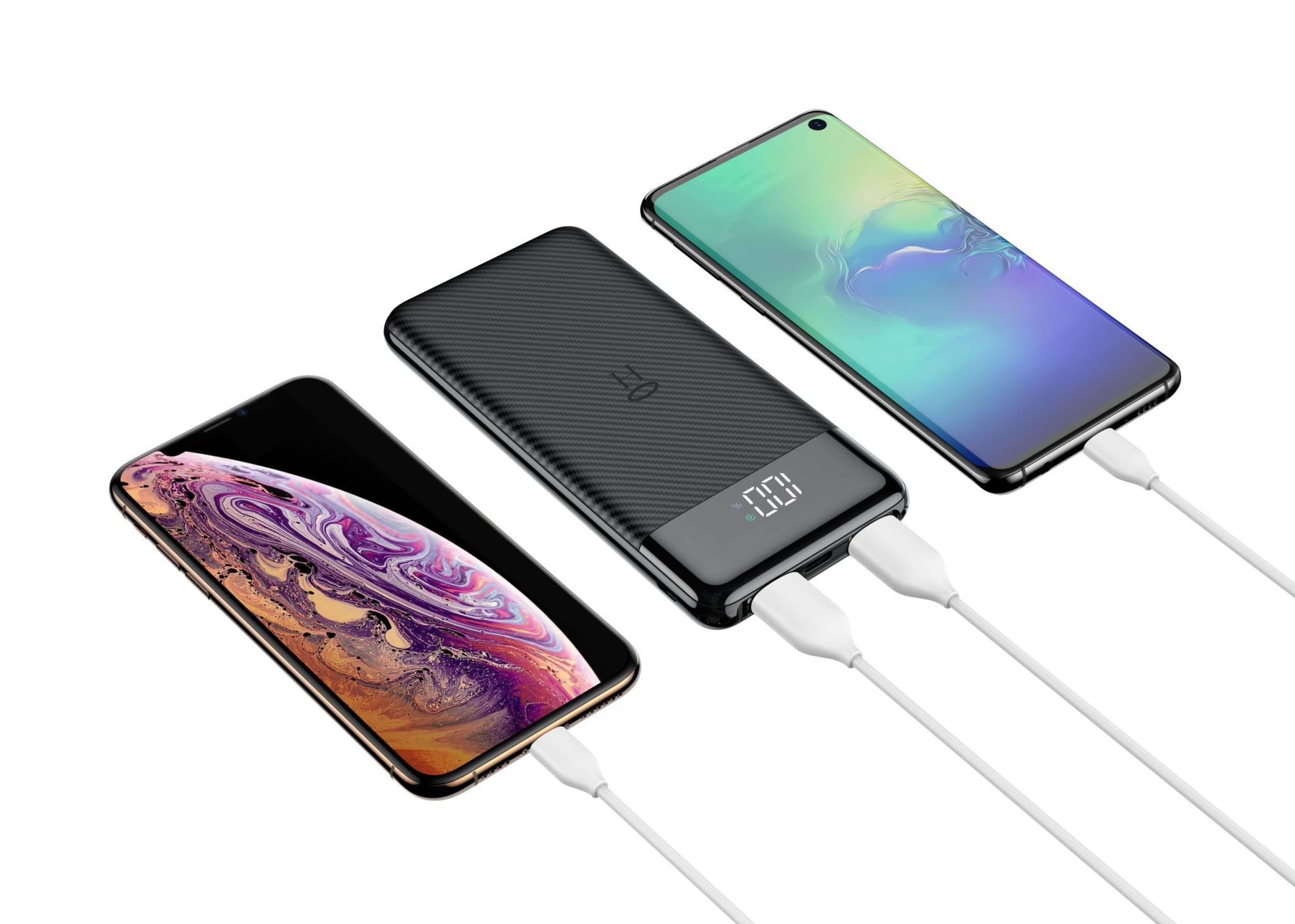 Prenosna baterija powerbank 1000 mAh z LCD zaslonom