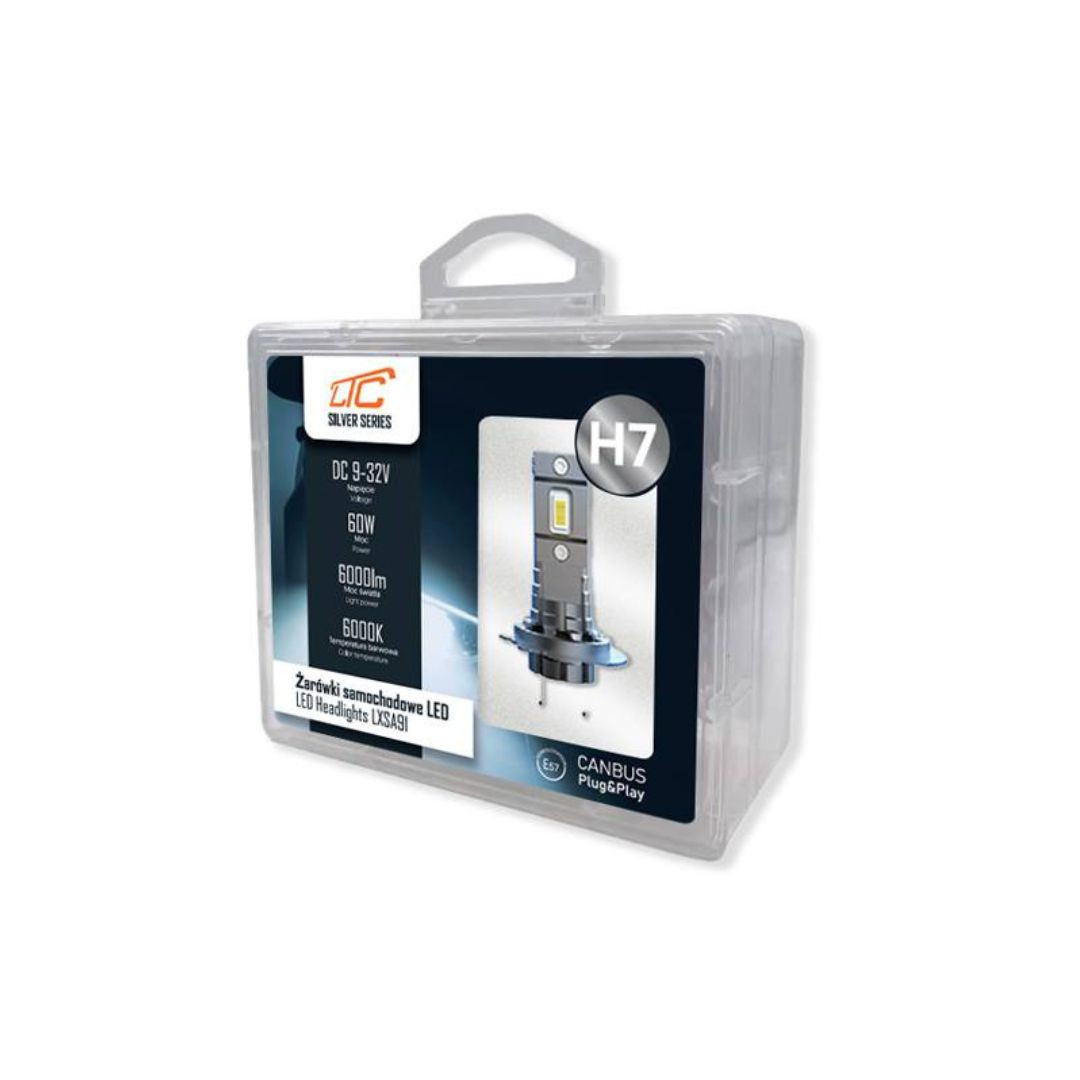 Komplet avto LED sijalk H7 Plug&amp;Play DC9-32V mx 60W 6000lm 2 kosa