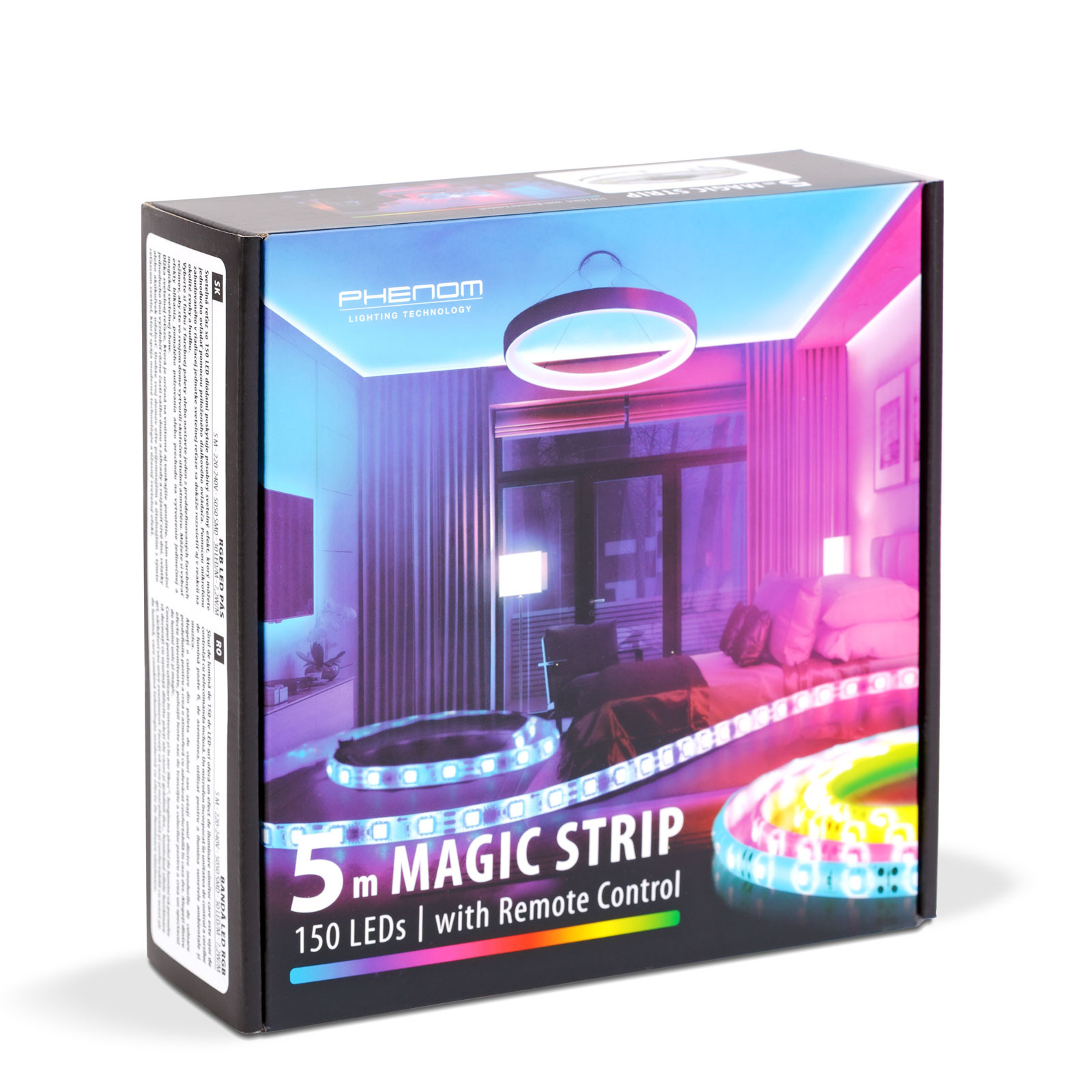 RGB LED trak 5m IP65 s kontrolerjem in napajalnikom 220-240V, 5050 SMD, 30 LED/m, 7,2W/m