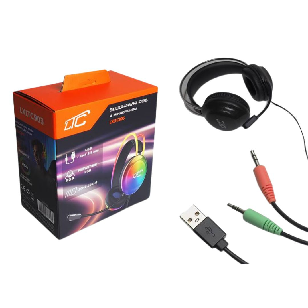 Žične gaming slušalke z mikrofonom in RGB osvetlitvijo