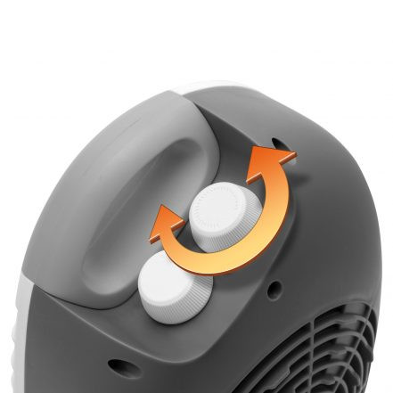 Dizajnerski termoventilator - kalorifer Vog&amp;Arths s termostatom 1800W/2000W belo siv