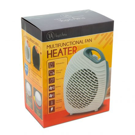 Dizajnerski termoventilator - kalorifer Vog&amp;Arths s termostatom 1800W/2000W belo siv