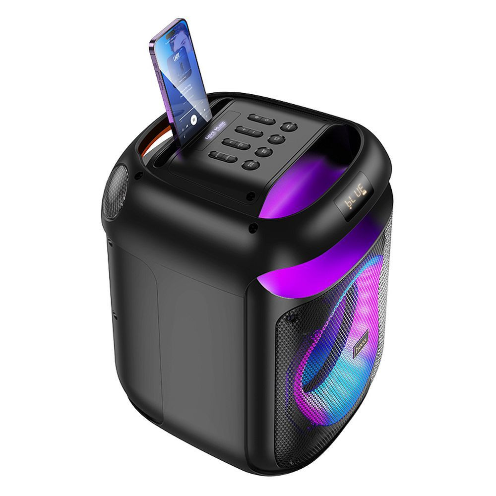 Bluetooth AKU prenosni zvočnik za zabave z dvema brezžičnima mikrofonoma in RGB osvetlitvijo