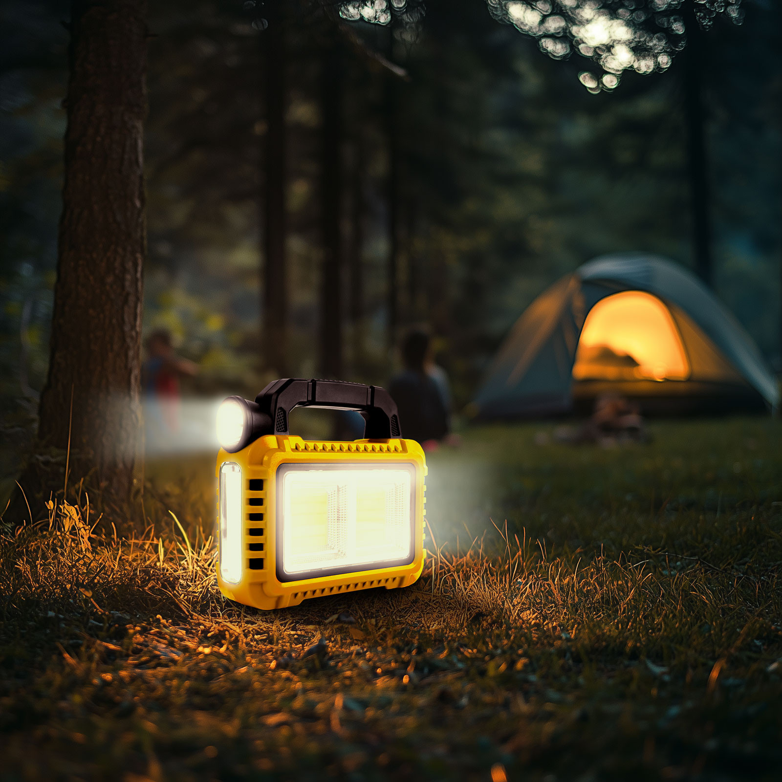 Multifunkcijska svetilka s solarnim panelom USB-C 6 načinov delovanja 800lm s powerbank funkcijo