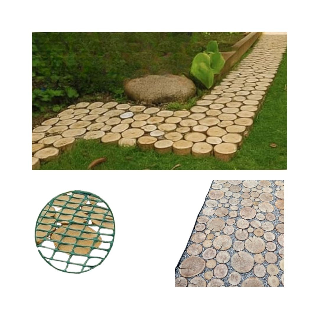 Pohodni panel iz hlodov lesa iglavcev z lubjem 80 x 40 x 2cm