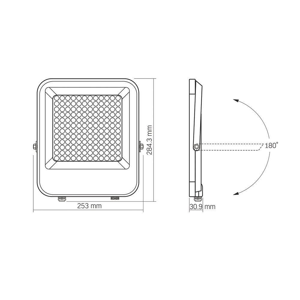LED reflektor 100W 13000lm IP65 nevtralno beli 5000K – slika 3