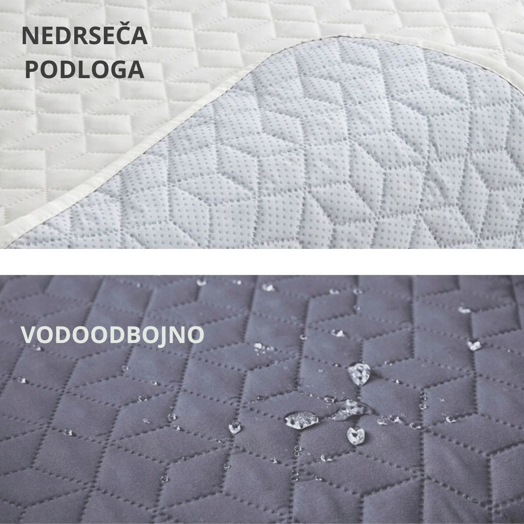 Vodoodbojna podloga za sedežno garnituro - topper 65 x 200cm rjava
