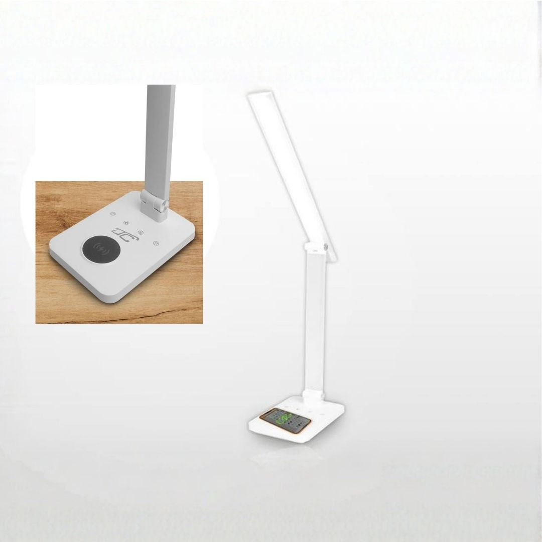 LED namizna svetilka 10W 3000/4500/6000K z brezžičnim polnilcem za mobilne telefone