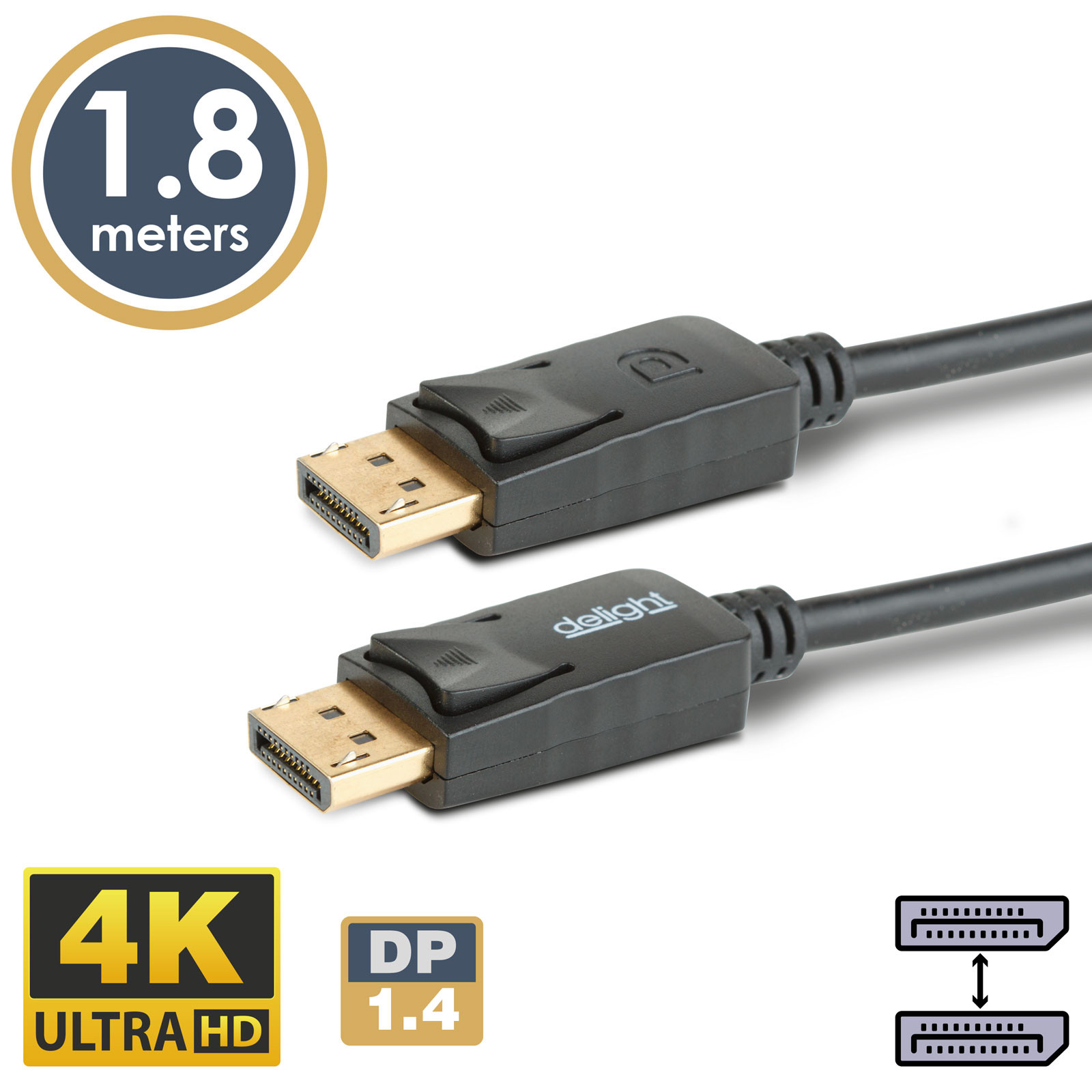 Kabel DisplayPort - DisplayPort 1.4 - 4K 1,8m