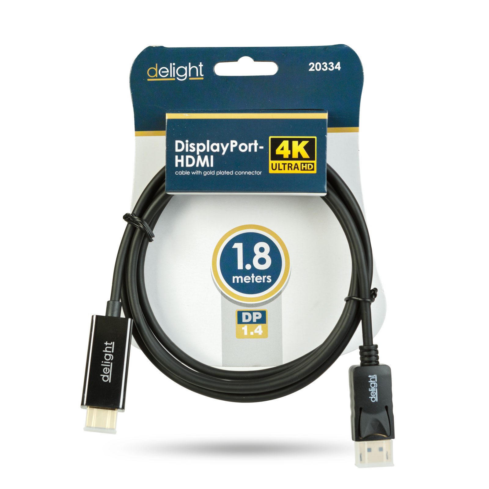 Kabel DisplayPort - HDMI 1.4 - 4K 1,8m