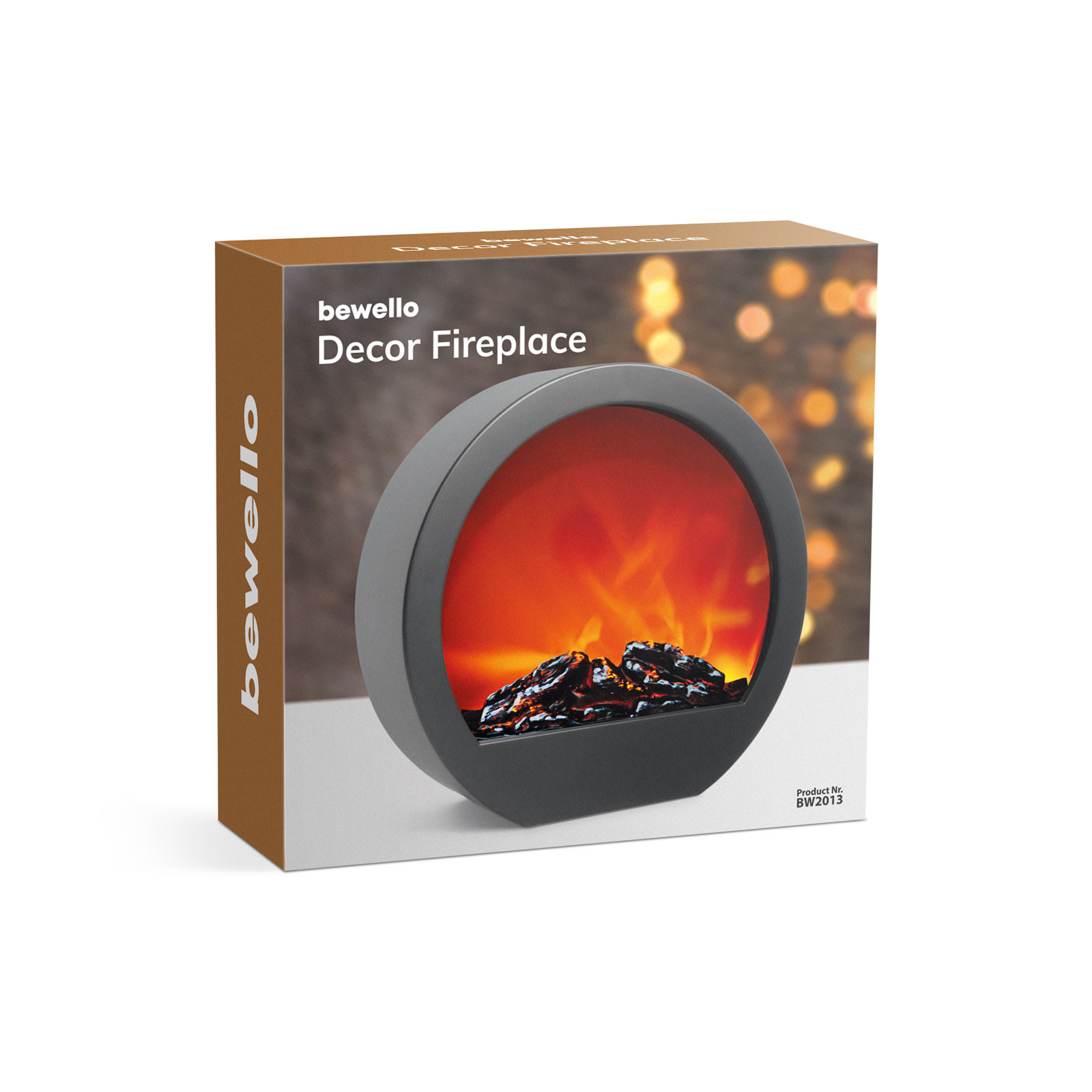 Dekorativni kamin z LED efektom plamena 4xAA / 230V - 35 x 12 x 38cm