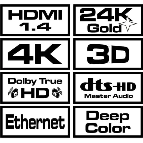 HDMI kabel 15m s pozlačenimi kontakti v1.4 ethernet črn