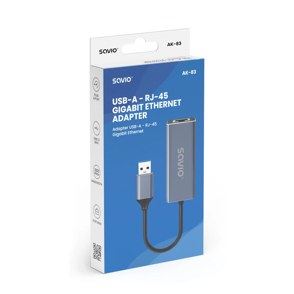 Adapter USB-A 3.1 GEN 1 RJ-45 gigabit ethernet