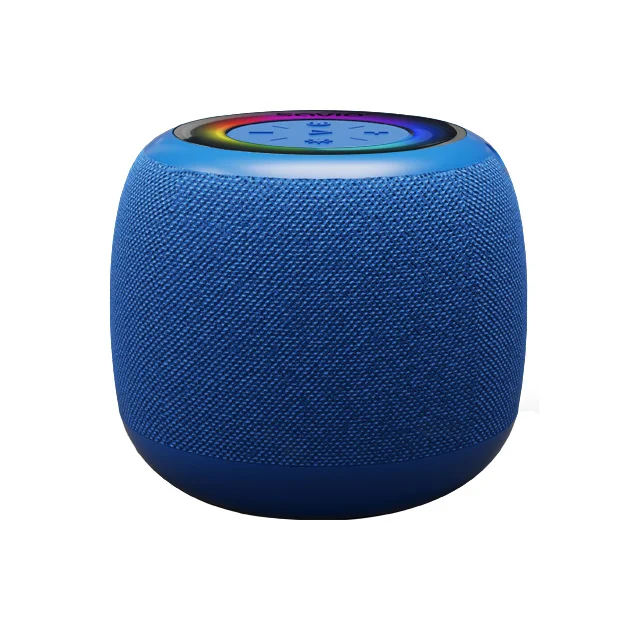 Bluetooth zvočnik 5W BT 5.0 moder z FM radiem, režo za spominsko kartico in ARGB osvetlitvijo