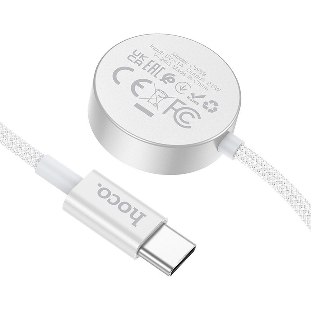 Brezžični polnilec za pametne ure Apple Watch in SAMSUNG Watch 2,5W USB-C