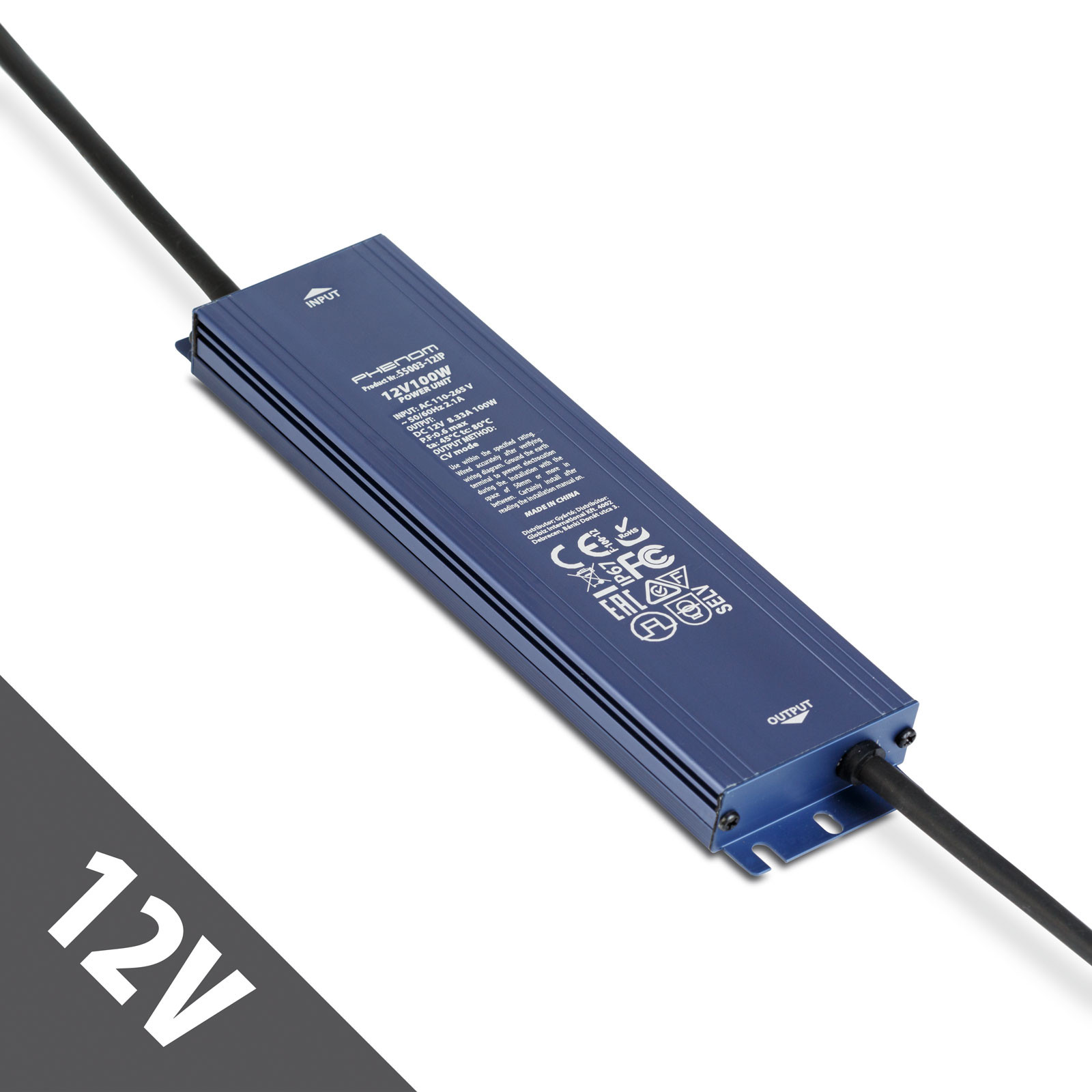 Vodotesni napajalnik IP67 12V DC 100W 8,3A
