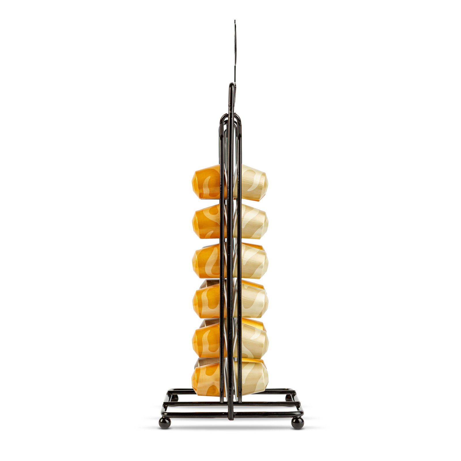 Kovinsko stojalo za 28 kapsul Nespresso 125 x 115 x 340mm črno