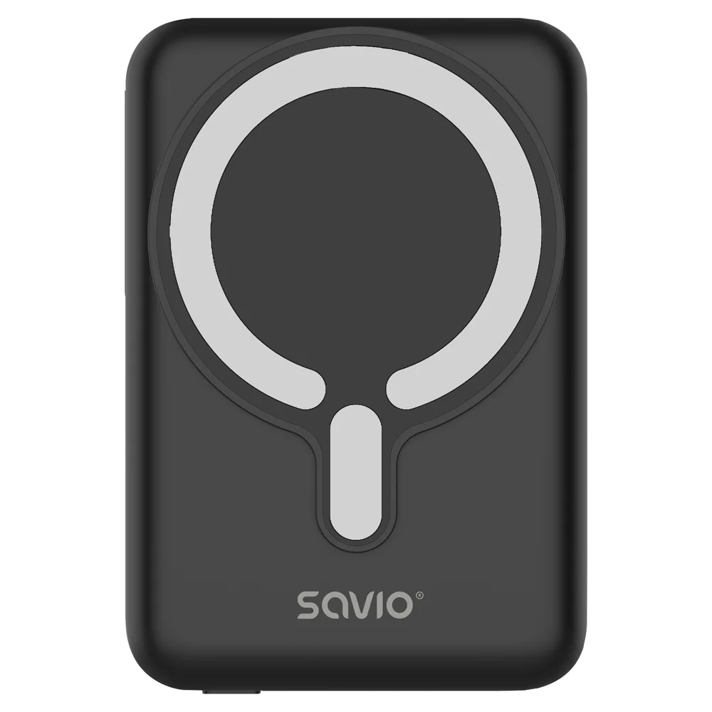 Prenosna baterija - powerbank 10000 mAh z brezžičnim polnenjem črn