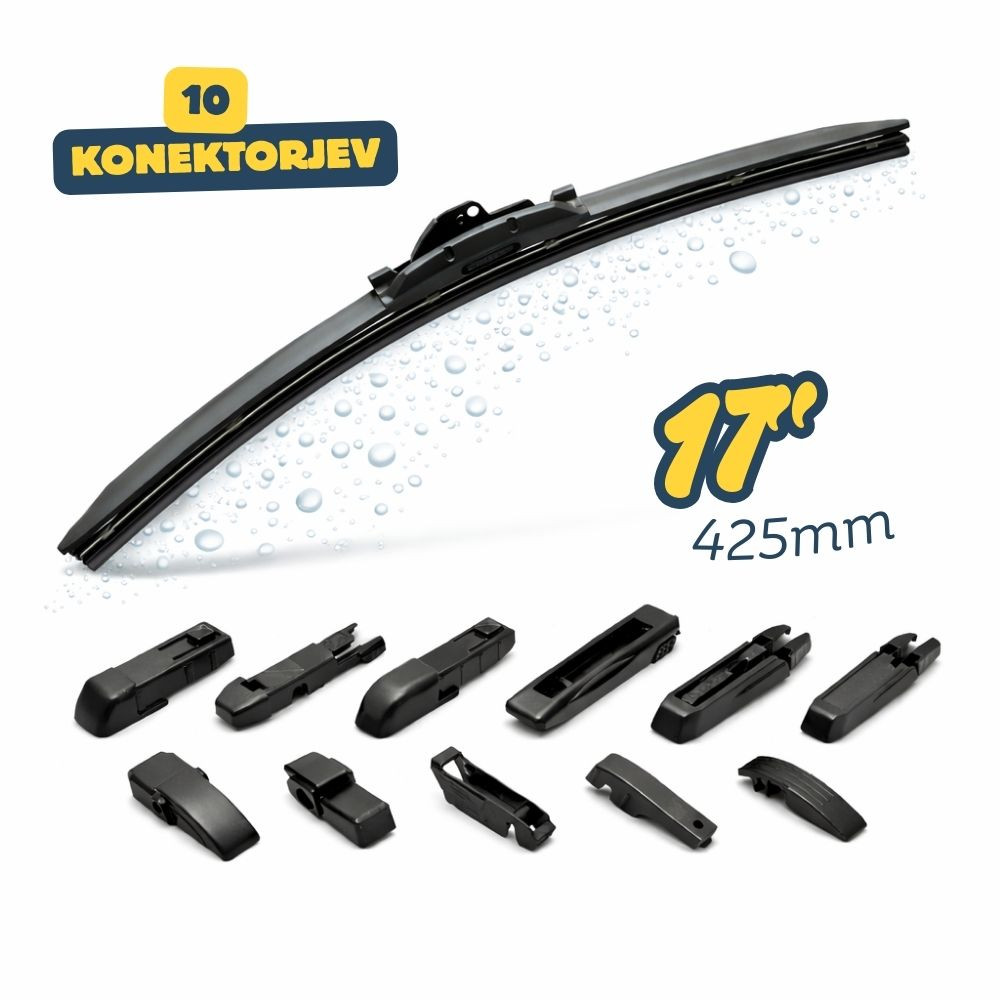 Univerzalna metlica brisalca 10 konektorjev 17" / 430 mm