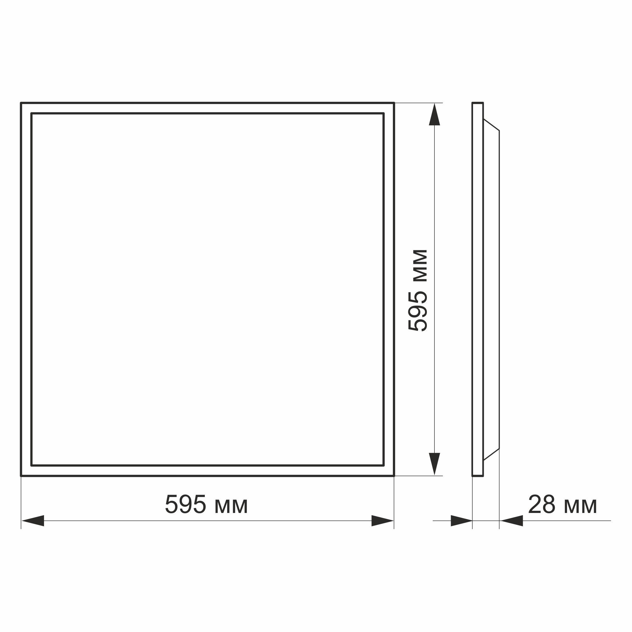 LED panel 40W 60x60cm 4000K