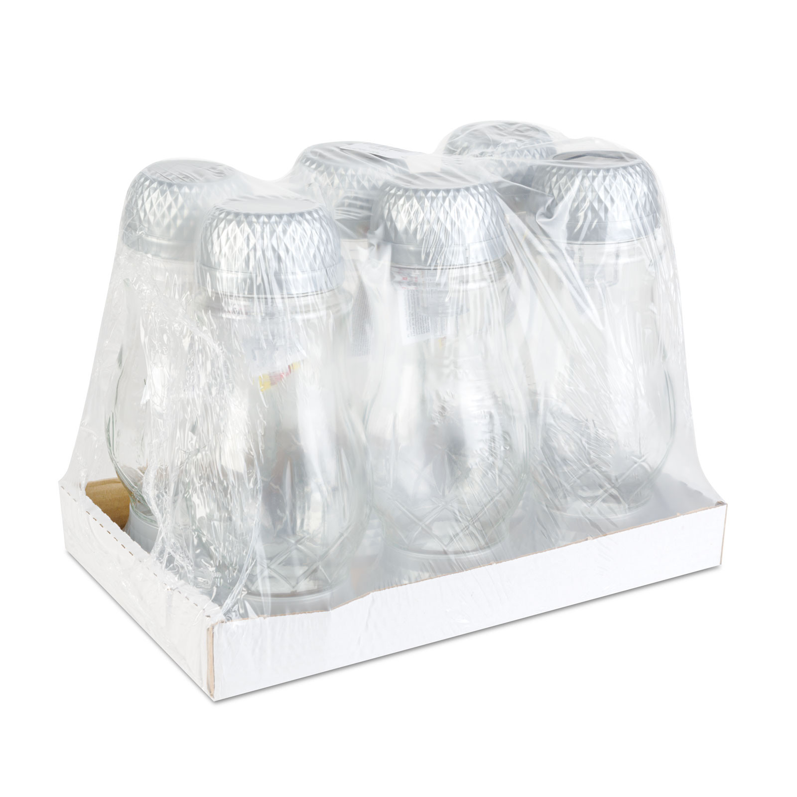 Steklena solarna nagrobna sveča s plastičnim pokrovom - 25 x 10cm - srebrna - topla bela LED