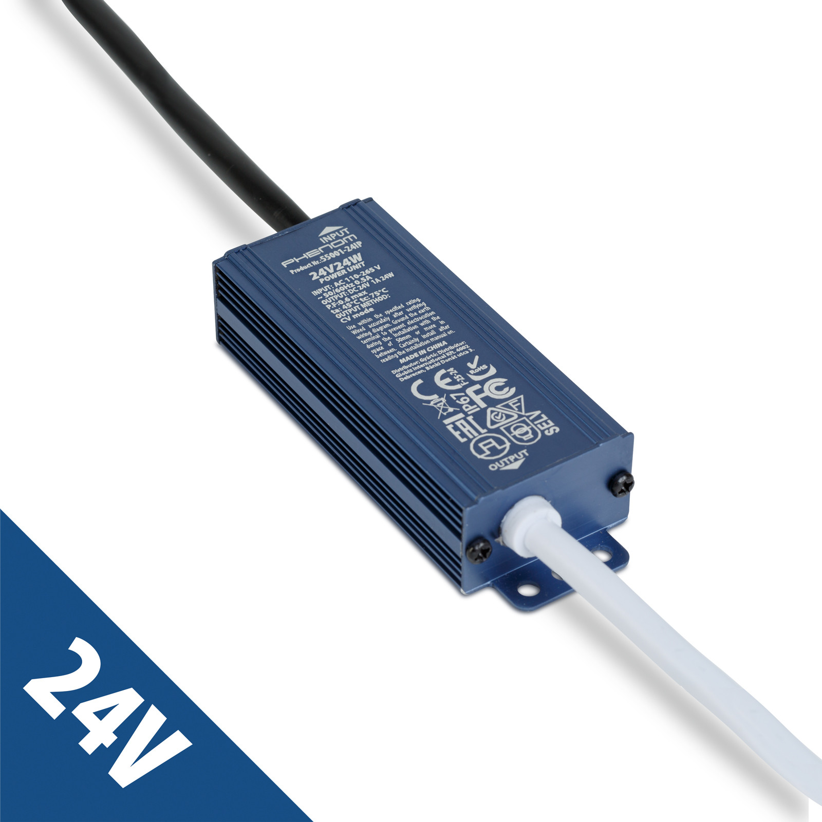 Vodotesni napajalnik IP67 24V DC 24W 1A