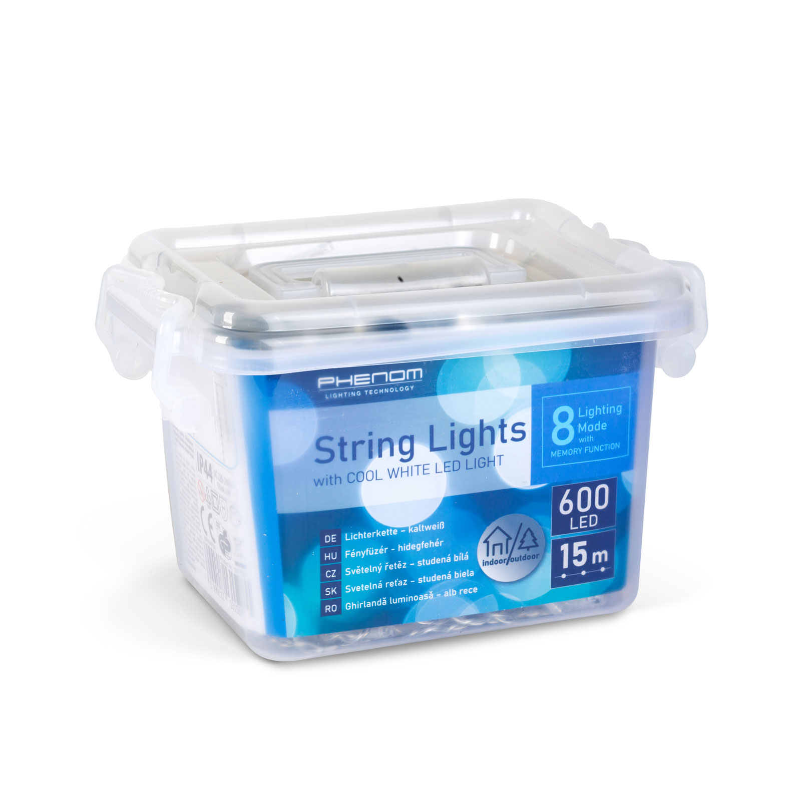 LED veriga - zavesa 15m hladno bela 600 LED 100-240V