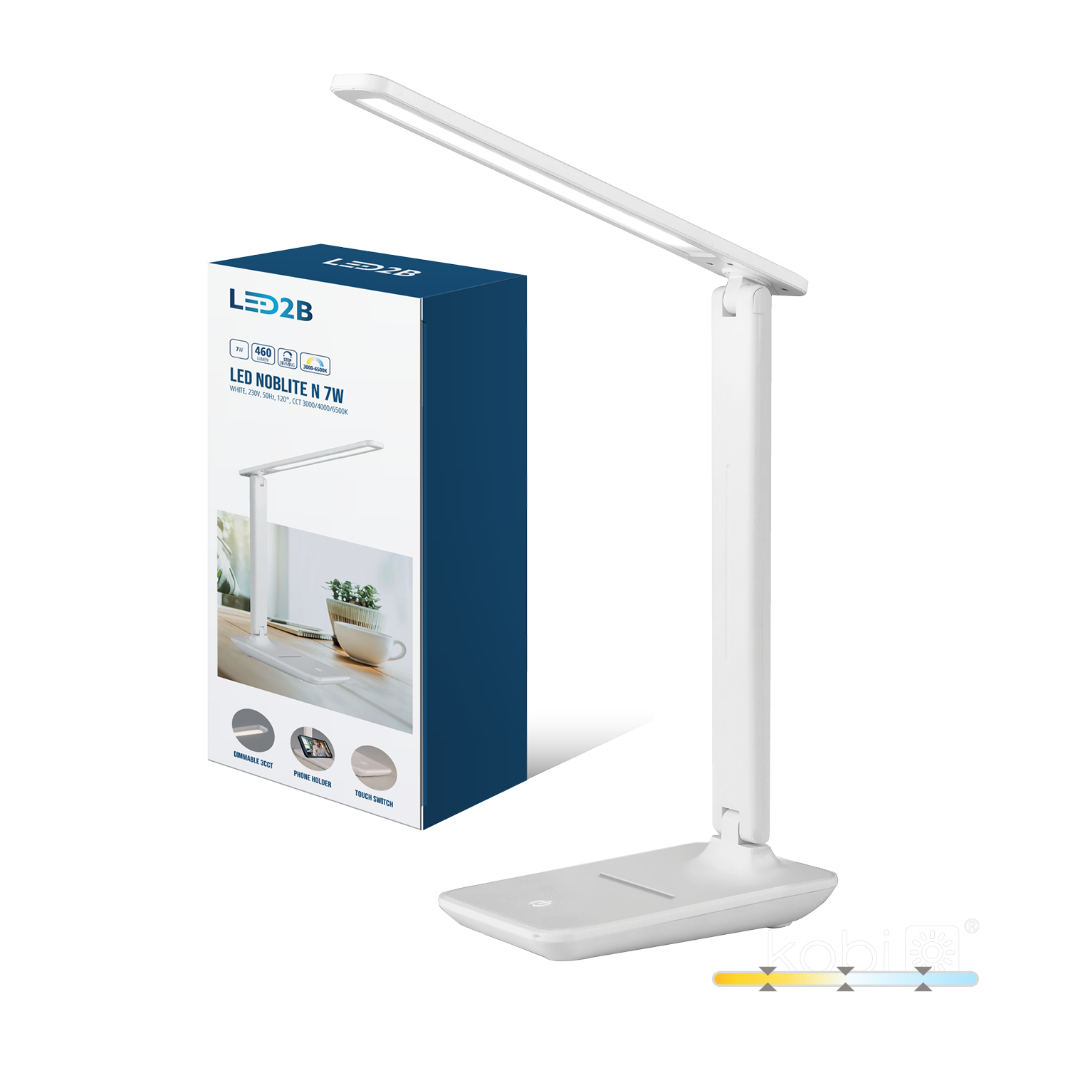 LED namizna svetilka 7W 3CCT bela