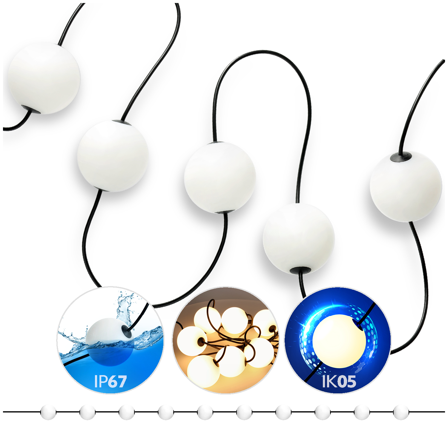 LED vodotesna veriga VENEZIA 10W IP65