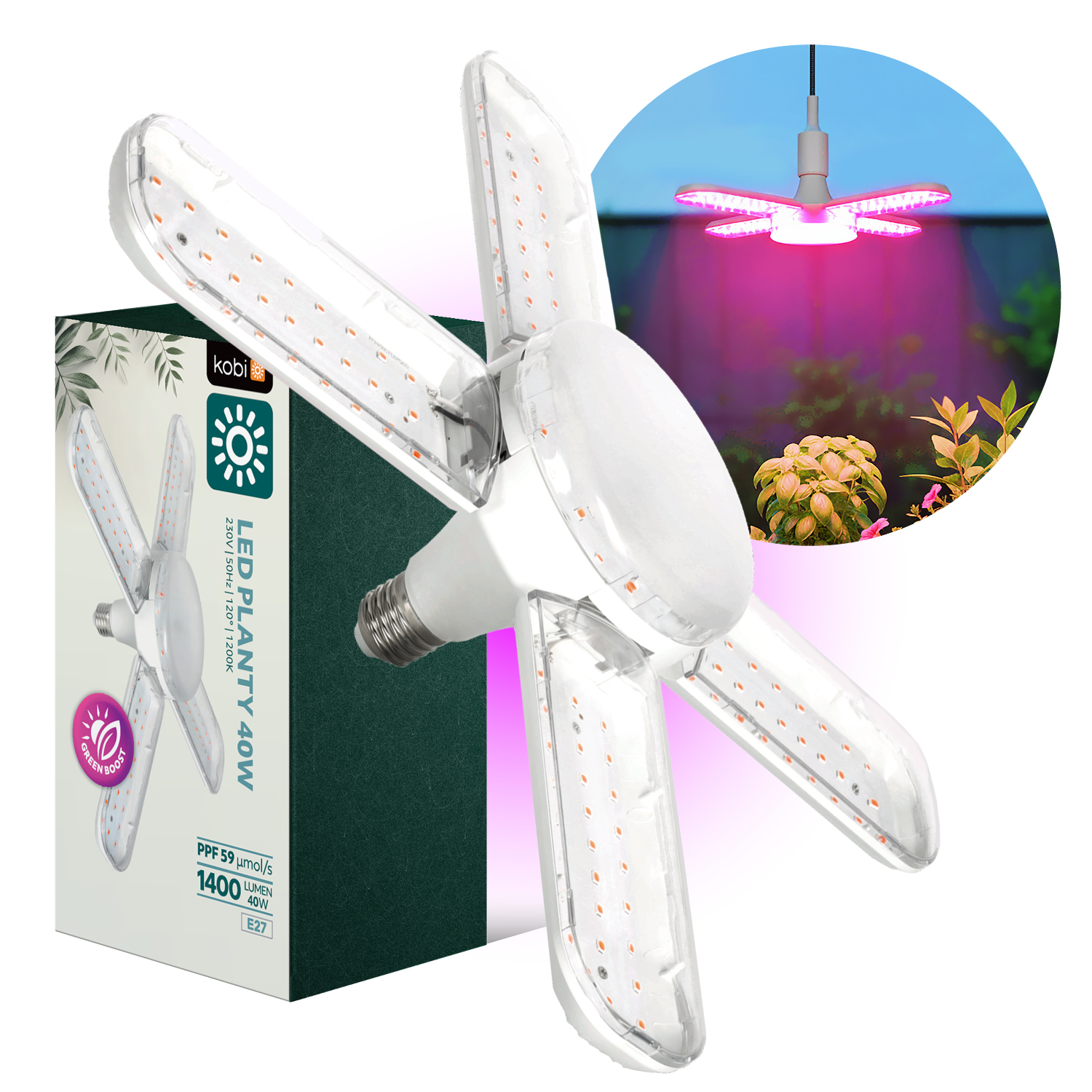 LED GROW LAMP svetilka za rast rastlin E27 40W