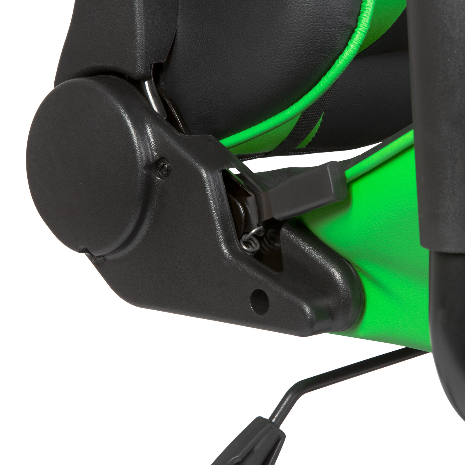 Gamer chair - with waist and head pillow - green