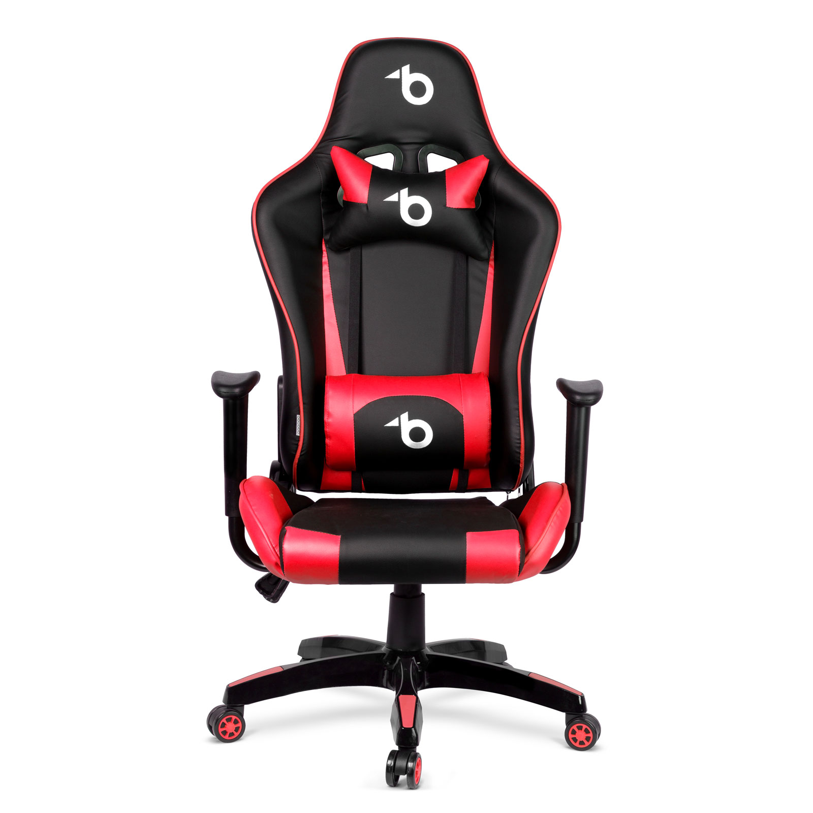 Gamer chair - with waist and head pillow - red