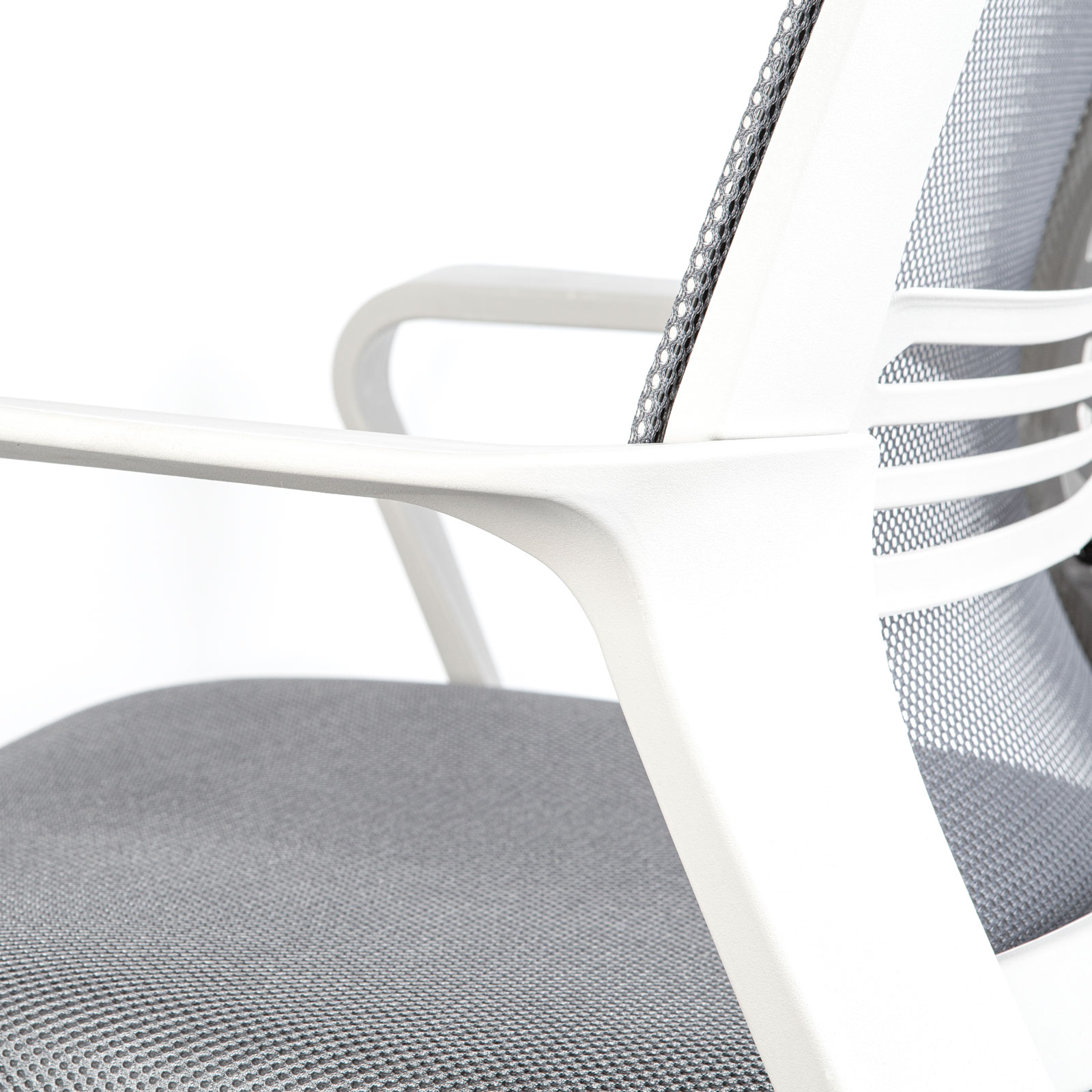 Office swivel chair – with fixed armrests – grey – 70 x 51 / 52 x 50 cm