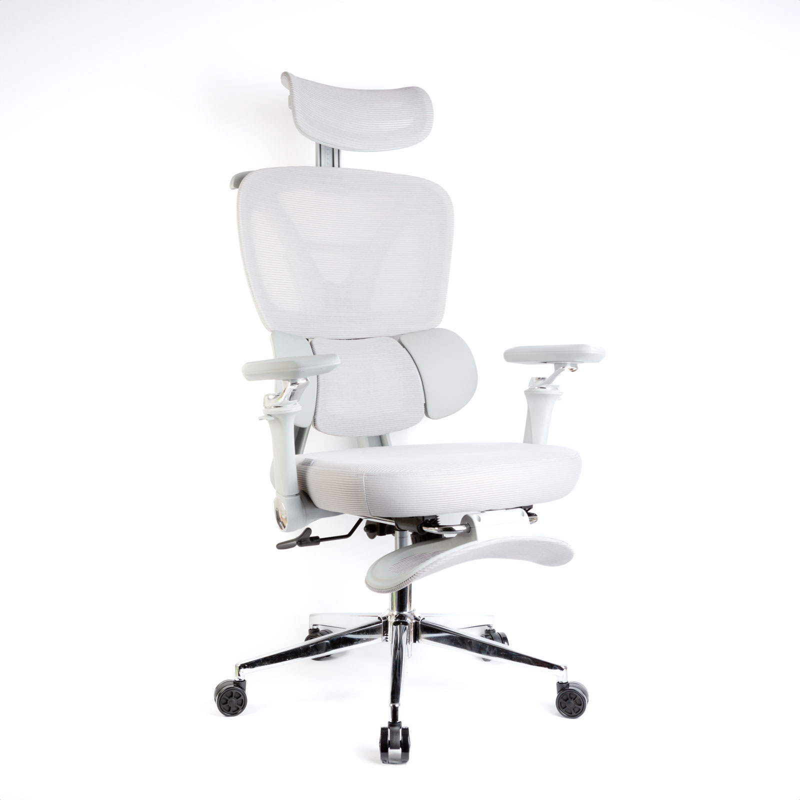 Vrtljiv pisarniški stol – z nasloni – siva – 50 x 57 / 48 x 52 cm