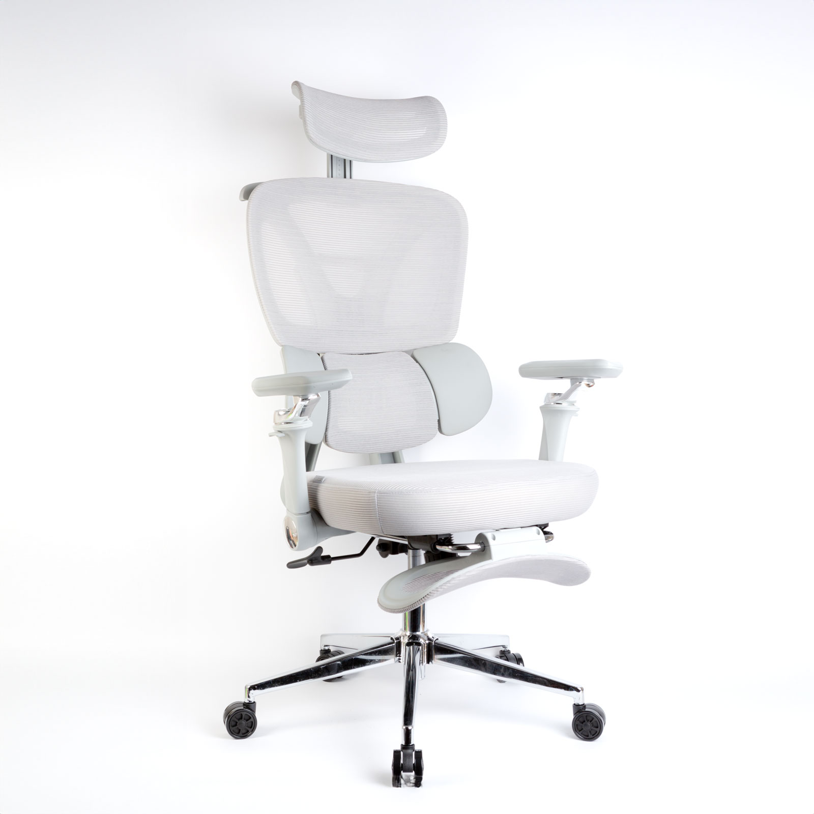 Office swivel chair – with armrests – grey – 50 x 57 / 48 x 52 cm
