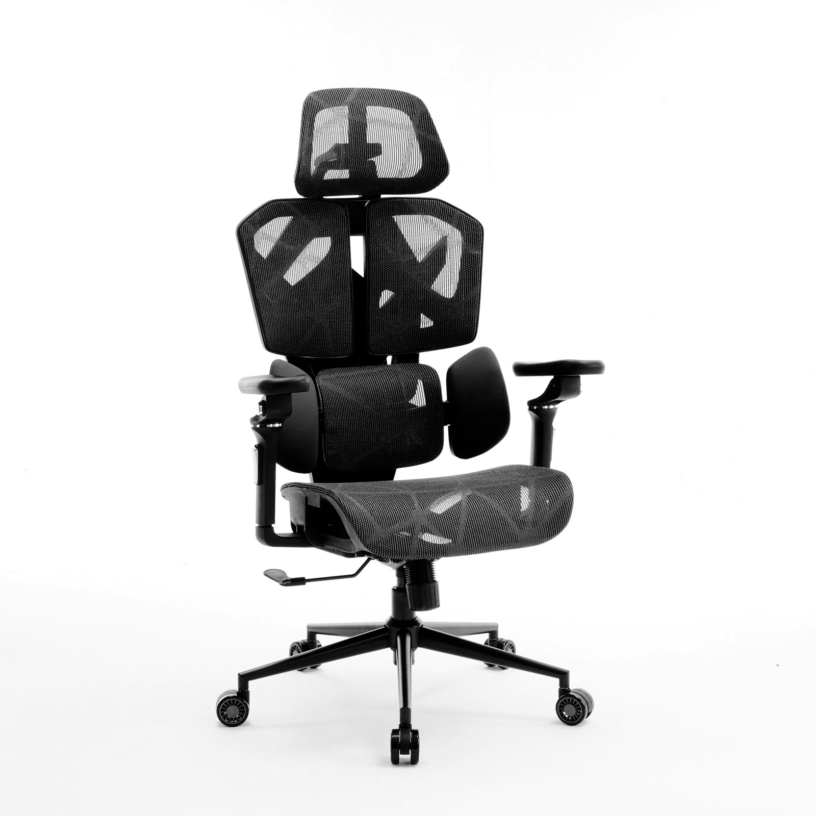 TitanMesh Pro office swivel chair with side cushions - black - 119 x 72 x 73 cm