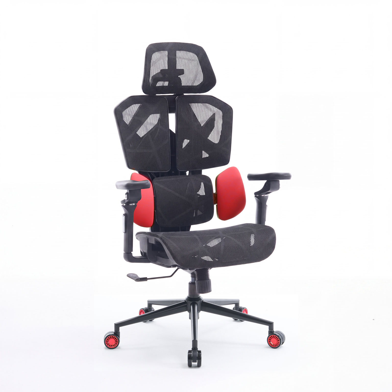 TitanMesh Pro office swivel chair with side cushions - red - 119 x 72 x 73 cm
