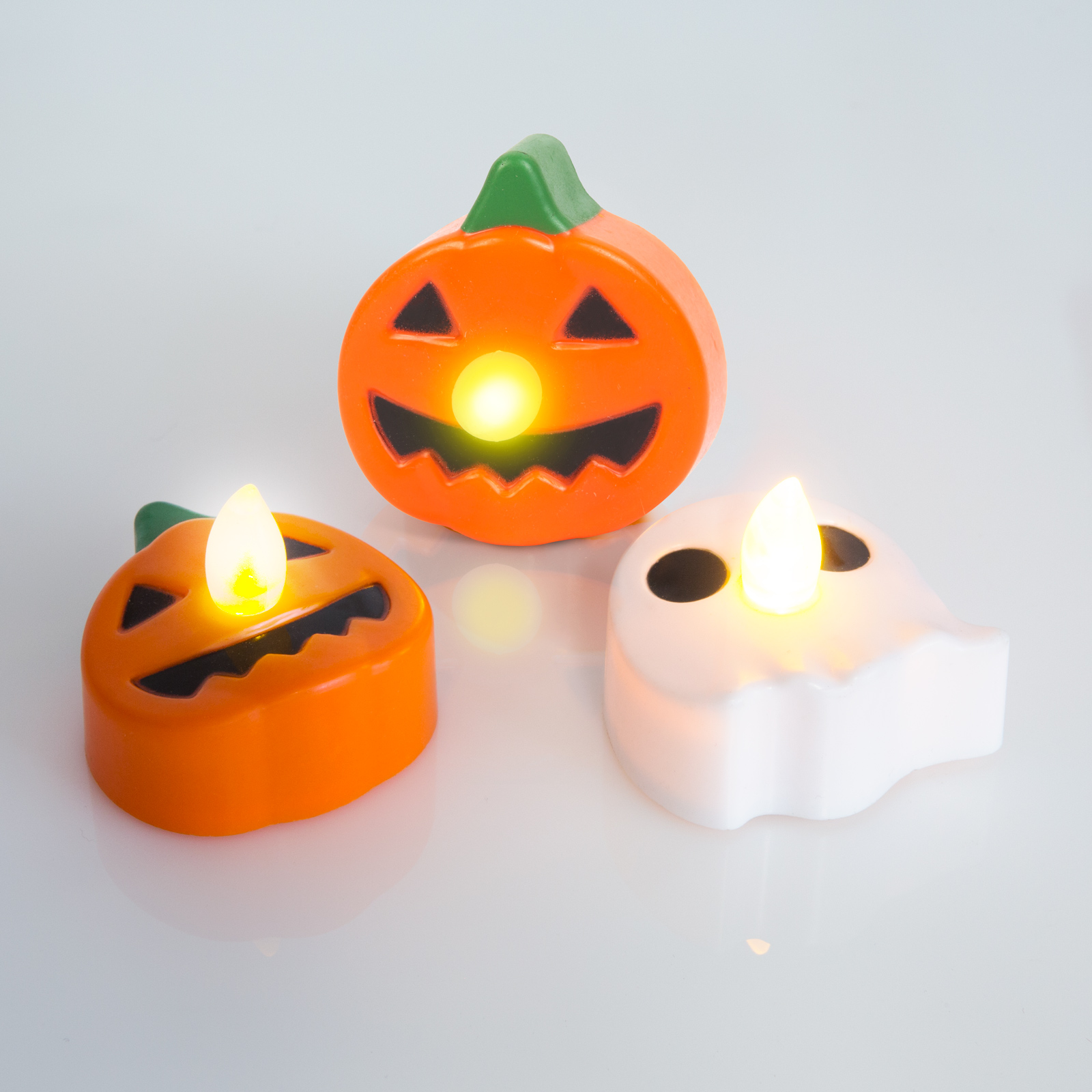 Set LED čajnih svečk z motivom za noč čarovnic - Halloween 3 kosi