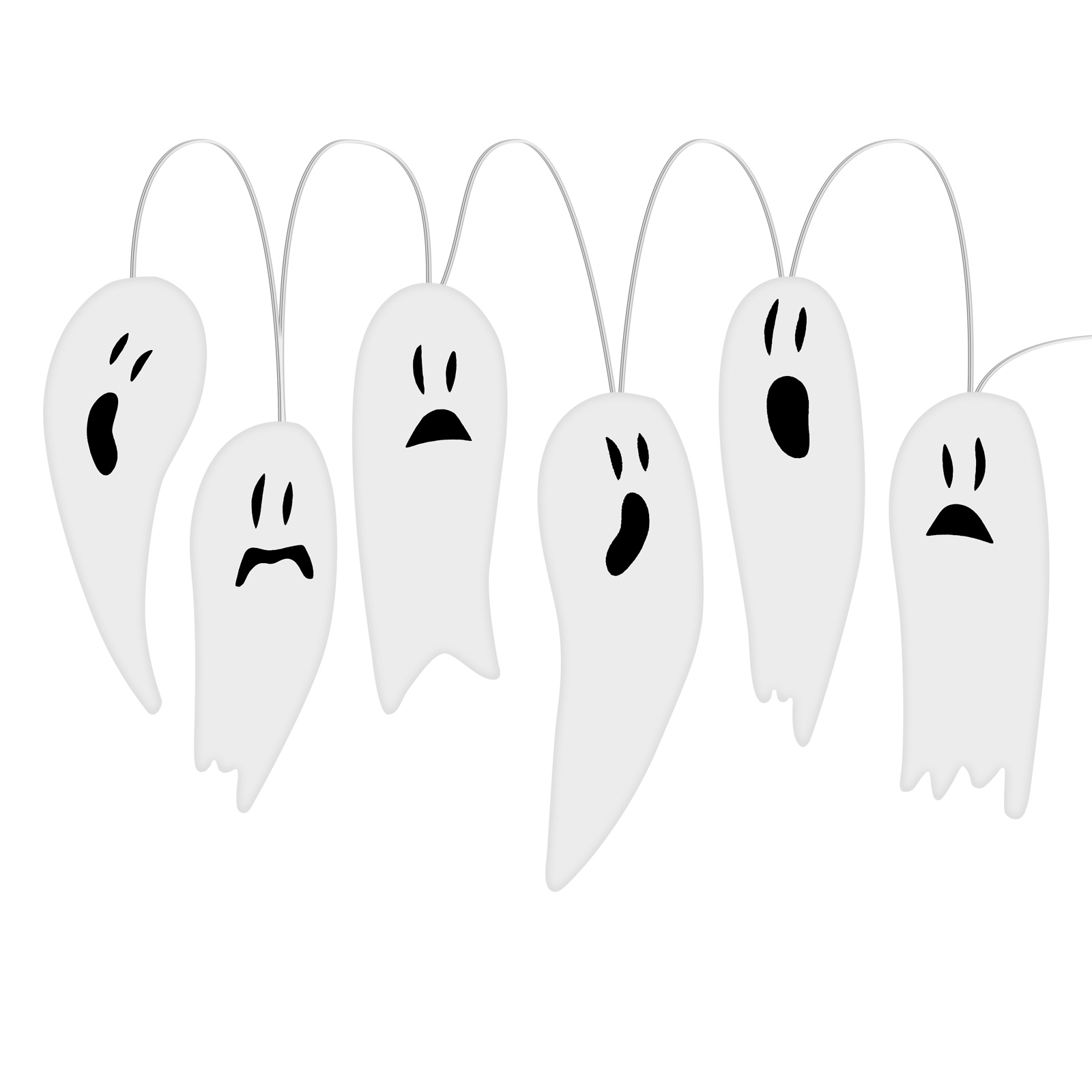 LED gel dekoracija za na okno duhci za noč čarovnic - Halloween 85cm