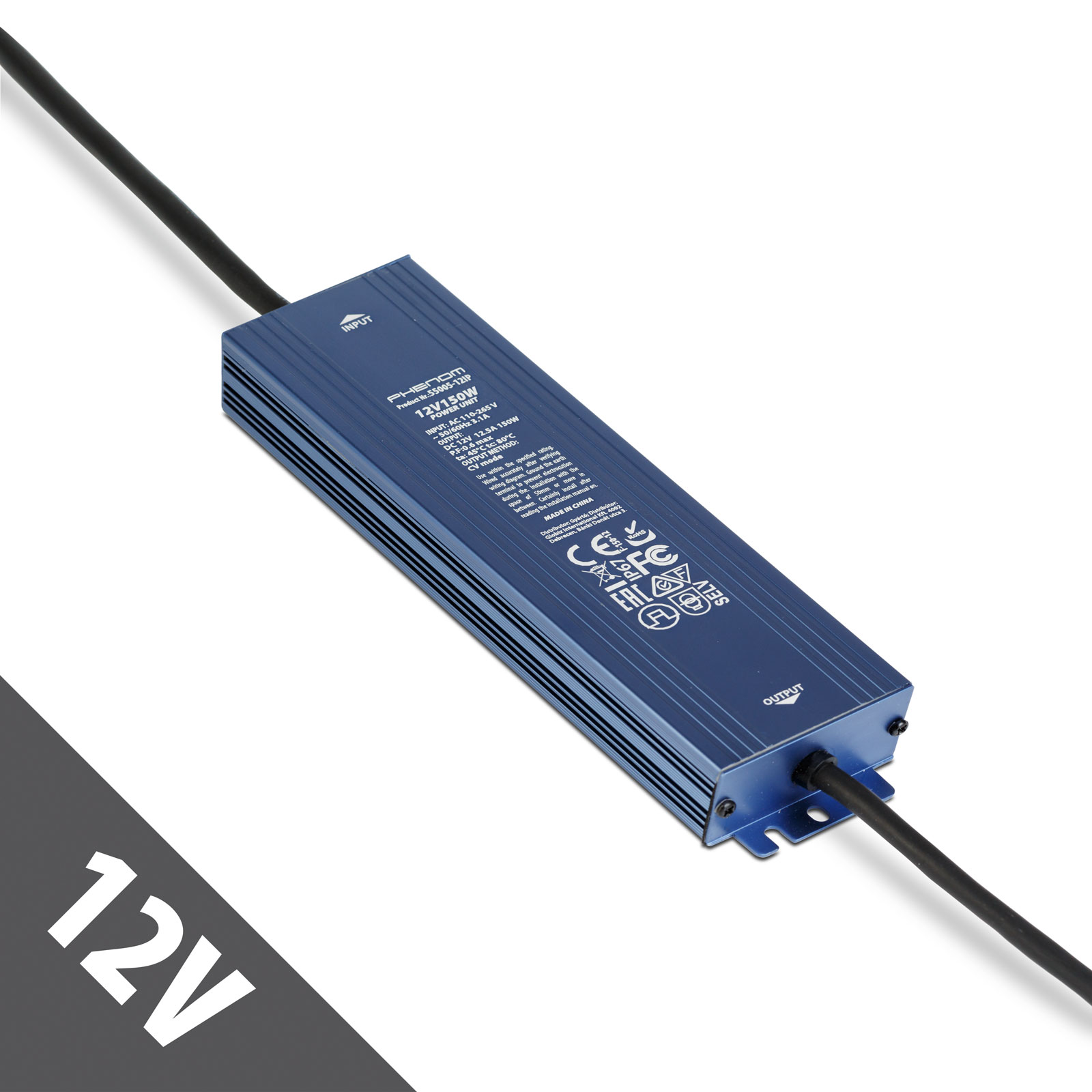 Vodotesni napajalnik IP67 12V DC 150W 12,5A