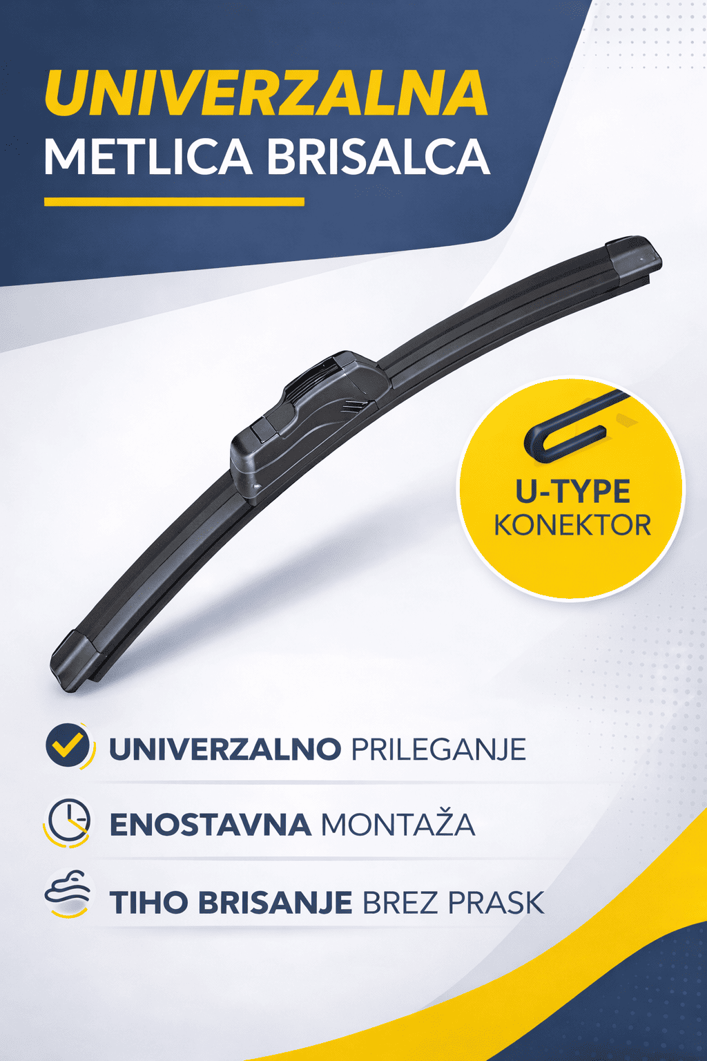 U-tip metlica brisalca
